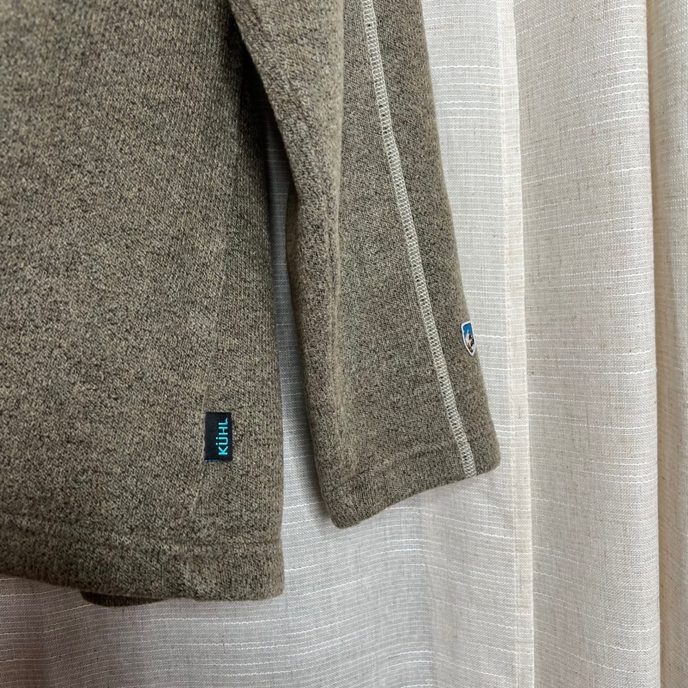 Kuhl Europa 1/4 Zip‎ Fleece Sweater Pullover Alfpaca Beige Oatmeal Men's Size XL - Picture 5 of 10